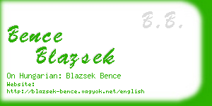 bence blazsek business card